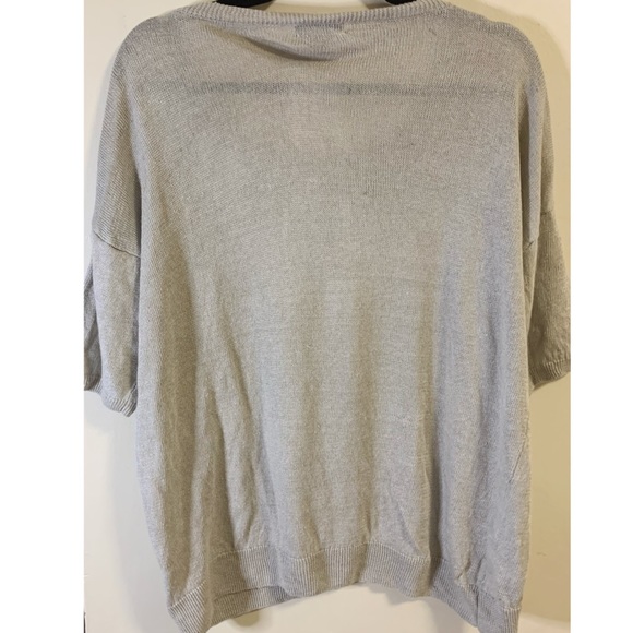 Lord & Taylor 100% Linen Grey Sweater Size L - Picture 2 of 4